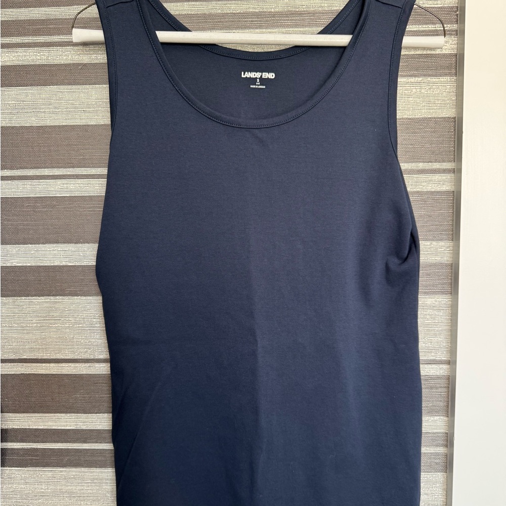 Lands' End Dark Blue Crew Neck Tank